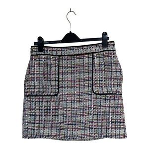 Ann Taylor LOFT Multicolor Tweed Skirt with Two Front Pockets